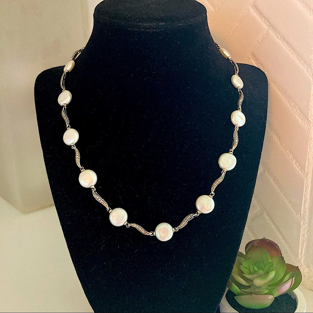 Silver and Pearl Necklace